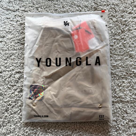 Men's YoungLA, 218 Travel Cargo Joggers, Light and Versatile, L, NWT, Tan - Picture 9 of 9